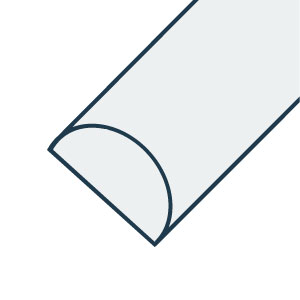 Aluminium Halvrund EN AW-6063-T5
