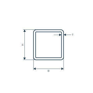Aluminium Rør Firkant EN AW-6082