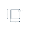 Aluminium Rør Firkant EN AW-6060